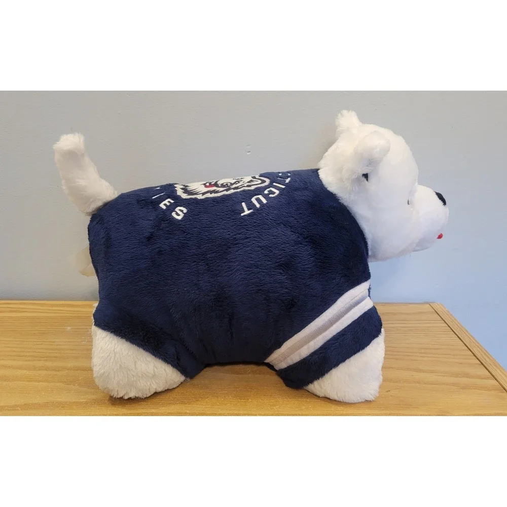 Pillow Pets UConn Huskies Plush Mascot Folding Pillow Connecticut Navy White